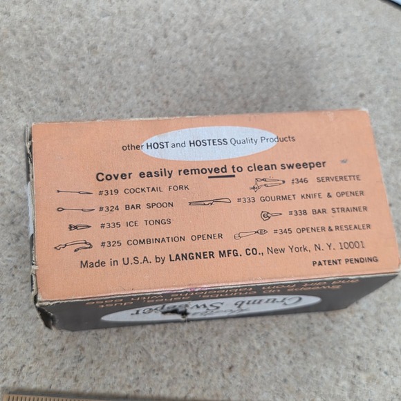 vintage Hostess Crumb Sweeper Retro Tablecloth Brush Nylon prop Original  Box - Picture 9 of 10